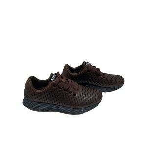 NOBULL Leather Training Shoes Brown Gum Sole Perforated Unisex‎ 5.5M / 7W